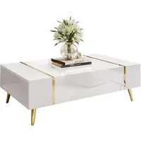 Lookway Couchtisch ONYX Hochglanz Weiß