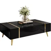 Lookway Couchtisch ONYX Hochglanz Schwarz / Schwarz hochglanz