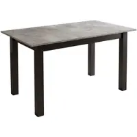 Lookway ARTON 140 cm ausziehbarer Tisch, Tischplatte Farbe: Bellato Grau, Schwarze Beine