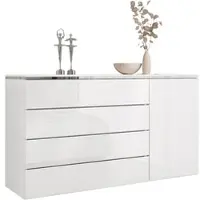 Lookway Kommode mit Schubladen AURORA SILVER 4S1D