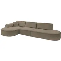ALTDECOR Ecksofa in L-Form MARI-L2 - 328x171x79,5 cm Braun - Corner Sofa Bett Eckcouch Couch Wohnlandschaft Cauchsofa