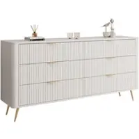 Lookway SIDEBOARD SCARLETT 6S MIT SCHUBLADEN BEIGE + GOLD