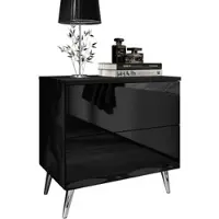 Lookway NACHTTISCH AURA PUSH OPEN mit Chrombeinen