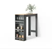 Livinity BARTISCH Regusa Anthrazit/Goldkraft Eiche 45 x 110 cm
