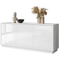 Lookway SIDEBOARD SANAYI auf Sockel Hochglanz Weiß