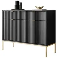 Lookway SIDEBOARD CORTADO GOLD KSZ104 MIT SCHUBLADEN SCHWARZ