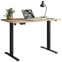 Lookway SCHREIBTISCH SPACE höhenverstellbar mit Metallbeinen schwarz/Eiche Artisan