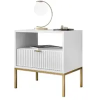 Lookway NACHTTISCH CORTADO GOLD S54 WEISS