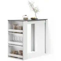 Livinity BARTISCH Regusa Weiß/Anthrazit 57 x 117 cm