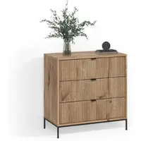 Livinity KOMMODE Aterno Viking Oak 42 x 81.2 cm mit 3 Schubladen