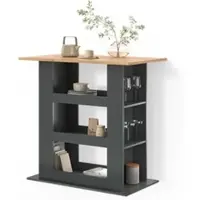 Livinity BARTISCH Regusa Goldkraft Eiche/Anthrazit 110 x 65 cm