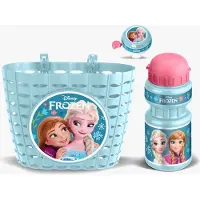 Disney Frozen Fahrradzubehör - - Die Eiskönigin - Korb, Flasche und Klingel - Für alle Lenkerarten - Ab 3 Jahren