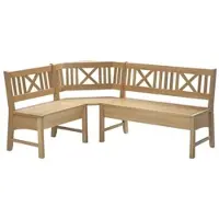 58 aufm Kessel ECKBANK Deborah 224 x 135 x 87 Massivholz Buche lackiert/Dunkelbraun | Gr.: onesize
