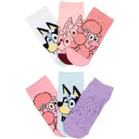 Bluey Kinder Mädchen Sneaker Socken 6er Pack in Mehrfarbig | Gr.: 31-34