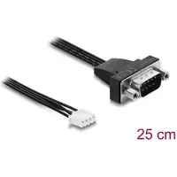 DeLOCK Serielles Anschlusskabel RS-232 D-Sub 9 Pin Stecker zu JST XH 4 Pin Pfostenbuchse 25 cm
