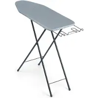 B2X | Bügelbrett - Höhenverstellbar - Grau - 105x30,5x80,5 cm - Mit praktischer Ablage - Stabil und Klappbar