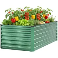 StarTech.com Hochbeet - Erhöhtes Pflanzbeet - 240x90x60 cm - Zink-Aluminium-Magnesium-Stahl - Mit Stützstreben und Gartenhandschuhen