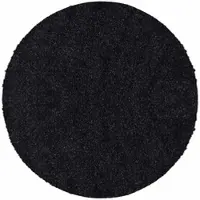 Carpetsale24 Shaggy Hochflor Teppich, 200 cm Rund, Anthrazit, weich, flauschig, einfarbig, Perfekt als zentrales Wohnaccessoire, für Wohnzimmer