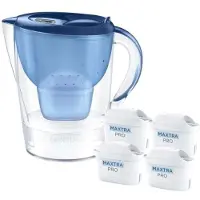 Brita Marella Filterkanne + 4 MaxtraProPP-Kartuschen (2,4 l; blau)