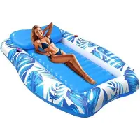 OEM Luftbett – Schwimmbeckenmatratze mit Rückenlehne – Luftmatratze für Erwachsene – Schwimmbecken-Luftbett mit Rückenlehne – Schwimmbecken-Luftmatratze – Luftmatratze mit Trinkbecherhalter