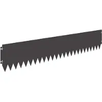vidaXL Raseneinfassung 20 Stk. 103 x 20 cm Stahl Schwarz