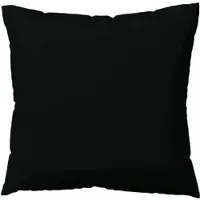 Schlafgut Woven Satin Bettwäsche Kissenbezug einzeln 80x80 cm | off-black - schwarz