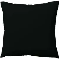 Schlafgut Woven Satin Bettwäsche Kissenbezug einzeln 40x40 cm | off-black - schwarz