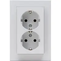 Technim 958234001 HK07 - Schutzkontaktsteckdose, 2-fach, Farbe: grau matt