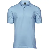Tee Jays Herren Luxury Stretch Polo-Shirt, Kurzarm BC3305 (M) (Hellblau)