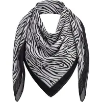 Faina Women Feminine Scarf in Black White Zebra | Gr.: onesize