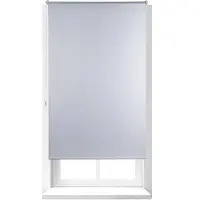 Relaxdays Thermo Verdunklungsrollo, Hitzeschutz, Fenster Seitenzugrollo, Klemmfix ohne bohren, 100x160, Stoff 96cm, weiß
