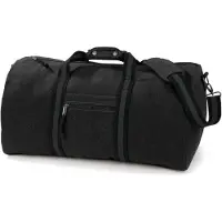 Quadra QD613 | Vintage Canvas Holdall / Reisetasche | 58 x 30 x 30 cm - Farbe: Vintage Black - Größe: 58 x 30 x 30 cm