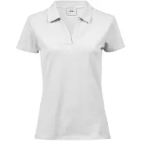 Tee Jays 1409 | Damen Polo Womens Luxury Stretch V-Neck Polo - Farbe: White - Größe: L