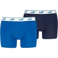 Puma Herren Boxershort ELEMENTS MEN LOGO ELASTIC BOXER 2er Pack - Blue / Navy 004 - L