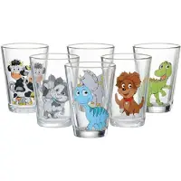 Ritzenhoff & Breker Kinderbecher "Kindergläser Dino und Hoftiere 200 ml 6er Set bunt" Spülmaschinengeeignet