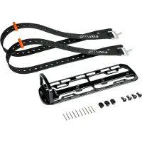 Nubuk Bikes FixPlus Cargo Cage M Set M Schwarz/orange - flexibler Bikepacking-Gepäckhalte...