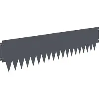 vidaXL Raseneinfassung 10 Stk. 103 x 25 cm Metall Anthrazit