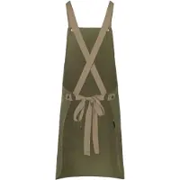 Karlowsky Latzschürze Urban-Look mit Kreuzbändern und Tasche