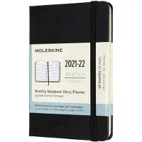Moleskine Monatskalender Pocket 21/22 A6 850345 18M HC schwarz 1M/2S, liniert