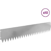 vidaXL Raseneinfassung 10 pcs 103 x 20 cm Stahl Silber