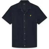 Lyle & Scott Hemd Honeycomb Towelling Resort Shirt Herren Dark Navy-L