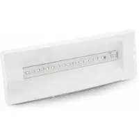 CENTURY LED-Notleuchte, verspiegelt, Aufputzmontage, 2 W, 4000 K, 210 lm, IP40, 120°D, 292 x 101 x 63 mm, CEN SCL-020340