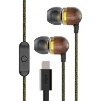 The House Of Marley Smile Jamaica In-Ear-Kopfhörer mit Kabel USB-C 9.2mm-Treiber Integriertem Mikrofon Anti-Tangle-Kabel Messing