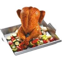 GEFU Gemüse- und Hähnchengriller mit Schaschlik-Rack BBQ