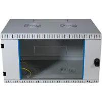 EFB Elektronik 48,26cm Wandgehaeuse GRAU 9HE Tiefe 600mm 1-teilig komplett vormontiert RAL7035 Seitenwaende abnehmbar Abschliessbar