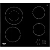Ariston Hotpoint HR 632 B, Schwarz, Integriert, 58 cm, Keramik, Glaskeramik, 4 Zone(n)