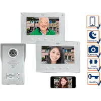 Elro 2 Familienhaus Wifi Türklingel mit Kamera und App - Video Türsprechanlage