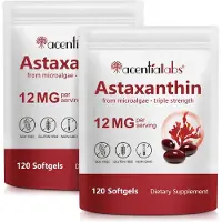 P-Beauty Astaxanthin Hochdosiert Antioxidans Immunsystem Algenextrakt 2x 120 Softgels VEGAN