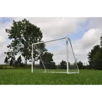 Powershot Fußballtor PRO - In Deutschland hergestellt - 3,7 x 2 m - aus WETTERFESTES uPVC - Tragetasche inkl.
