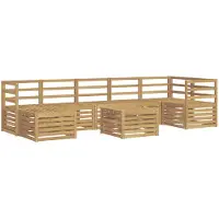 vidaXL Outdoor-Sofagarnitur 8 Stk. Weiß Massivholz Akazie